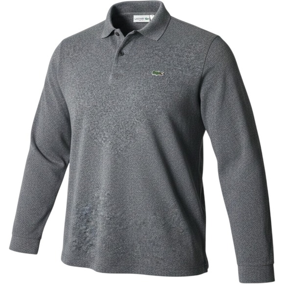 Lacoste Other - Lacoste Classic Fit Long Sleeve Polo Shirt Mens XXL Grey Heather Pique Knit EUC‎